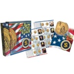 ABAFIL - Cartella a 4 anelli ONE DOLLAR COINS con custodia e fogli dal 2007 al 2016