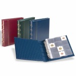 LEUCHTTURM - Cartella a 4 anelli OPTIMA CLASSIC con 10 fogli a 12 tasche per Oblò, senza custodia - Blu