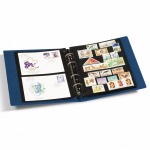 LEUCHTTURM - Cartella a 4 anelli OPTIMA F con custodia - Blu