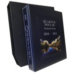 MASTER PHIL - Cartella a 4 anelli QUARTER DOLLAR 2010-2021 per i 25 c. Parchi Nazionali USA FDC con custodia, vuota - Blu