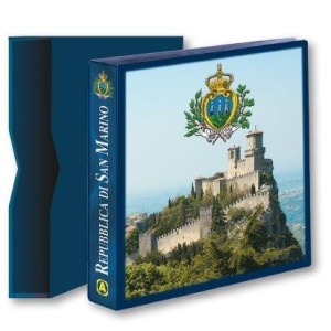 ABAFIL - Cartella a 4 anelli SERIE DIVISIONALI con argento SAN MARINO con custodia, vuota