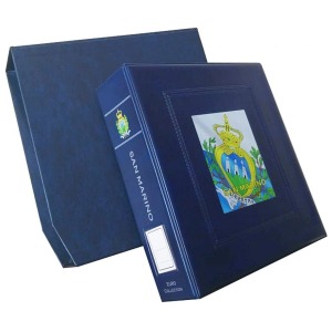 Cartella a 4 anelli XL intestata San Marino con custodia vuota Blu Master Phil