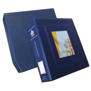 Cartella a 4 anelli XL intestata Vaticano con custodia vuota Blu Master Phil