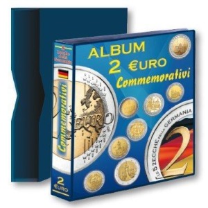 ABAFIL - Cartella a 4 anelli per 2 € commemorativi 5 ZECCHE DELLA GERMANIA con custodia, vuota