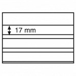 LEUCHTTURM - Cartoncini neri da 148x105 mm a 3 strisce in polistirene con foglio protettivo trasparente - 100 pz.