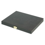 LINDNER - Cofanetto CARUS-1 con interno bordeaux a 54 caselle rotonde da 25,75 mm - Noce scuro