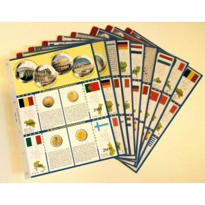 ABAFIL - Fogli 2 € COMMEMORATIVI dal 2008 al 2010 inclusi 10° della MUE