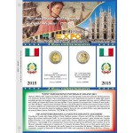 ABAFIL - Fogli 2 € COMMEMORATIVI sfusi Italia 2015 (per le 3 emissioni)