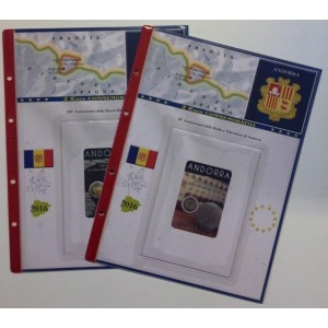 ABAFIL - Fogli 2 € commemorativi Andorra 2016 in blister