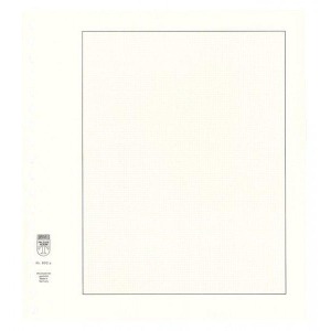 LINDNER - Fogli BLANKO color bianco con quadrettatura grigia e cornice nera - 10 pz.