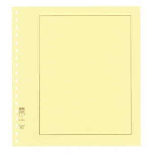 LINDNER - Fogli BLANKO color crema con leggera quadrettatura e cornice marrone - 10 pz.
