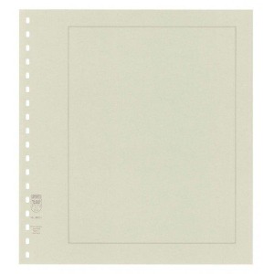 LINDNER - Fogli BLANKO color grigio argento con quadrettatura grigia - 10 pz.