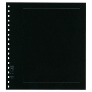 LINDNER - Fogli BLANKO color nero con cornice bianca - 10 pz.