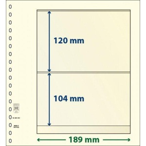 LINDNER - Fogli T-BLANKO a 2 tasche 802202 - 10 pz.
