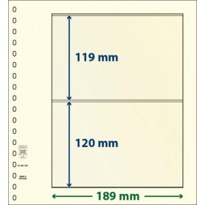 LINDNER - Fogli T-BLANKO a 2 tasche 802204 - 10 pz.