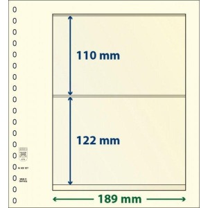 LINDNER - Fogli T-BLANKO a 2 tasche 802207 - 10 pz.