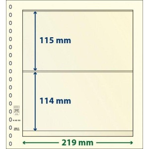 LINDNER - Fogli T-BLANKO a 2 tasche 802208 - 10 pz.