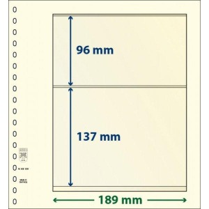 LINDNER - Fogli T-BLANKO a 2 tasche 802209 - 10 pz.