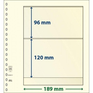 LINDNER - Fogli T-BLANKO a 2 tasche 802211 - 10 pz.