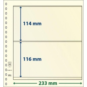 LINDNER - Fogli T-BLANKO a 2 tasche 802212 - 10 pz.