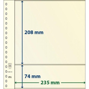 LINDNER - Fogli T-BLANKO a 2 tasche 802213 - 10 pz.