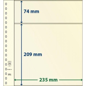 LINDNER - Fogli T-BLANKO a 2 tasche 802214 - 10 pz.