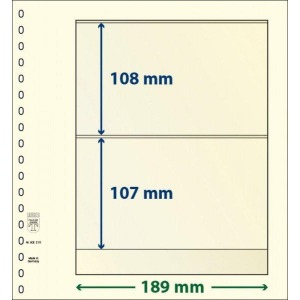 LINDNER - Fogli T-BLANKO a 2 tasche 802215 - 10 pz.