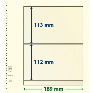 LINDNER - Fogli T-BLANKO a 2 tasche 802216 - 10 pz.