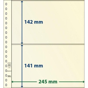 LINDNER - Fogli T-BLANKO a 2 tasche 802217 - 10 pz.