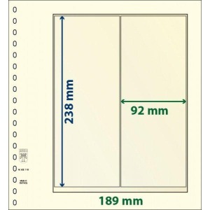 LINDNER - Fogli T-BLANKO a 2 tasche verticali 802119 - 10 pz.
