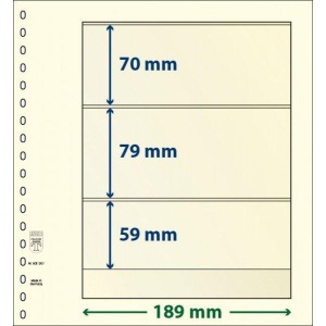 LINDNER - Fogli T-BLANKO a 3 tasche 802301 - 10 pz.