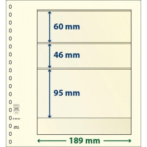 LINDNER - Fogli T-BLANKO a 3 tasche 802302 - 10 pz.