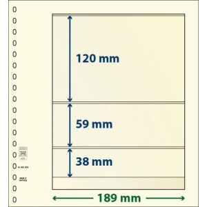 LINDNER - Fogli T-BLANKO a 3 tasche 802306 - 10 pz.