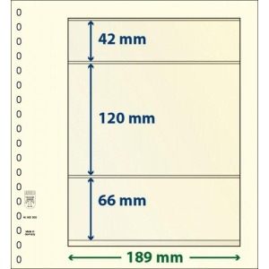 LINDNER - Fogli T-BLANKO a 3 tasche 802308 - 10 pz.