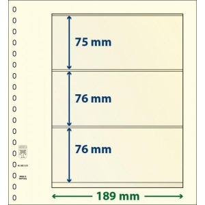 LINDNER - Fogli T-BLANKO a 3 tasche 802310 - 10 pz.