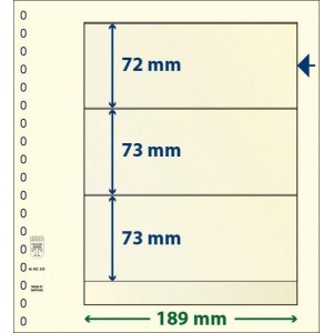 LINDNER - Fogli T-BLANKO a 3 tasche 802320 - 10 pz.