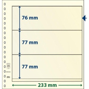LINDNER - Fogli T-BLANKO a 3 tasche 802322 - 10 pz.