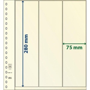 LINDNER - Fogli T-BLANKO a 3 tasche verticali 802121 - 10 pz.