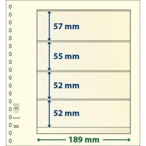 LINDNER - Fogli T-BLANKO a 4 tasche 802400 - 10 pz.