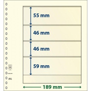 LINDNER - Fogli T-BLANKO a 4 tasche 802404 - 10 pz.