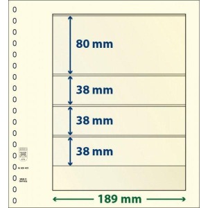 LINDNER - Fogli T-BLANKO a 4 tasche 802405 - 10 pz.