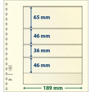 LINDNER - Fogli T-BLANKO a 4 tasche 802406 - 10 pz.