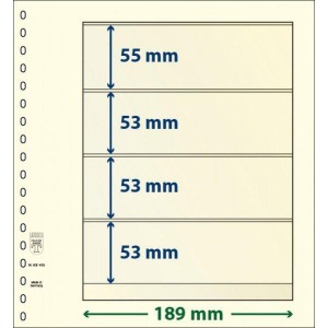 LINDNER - Fogli T-BLANKO a 4 tasche 802408 - 10 pz.