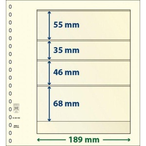 LINDNER - Fogli T-BLANKO a 4 tasche 802409 - 10 pz.