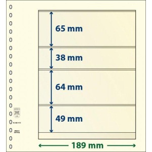 LINDNER - Fogli T-BLANKO a 4 tasche 802410 - 10 pz.
