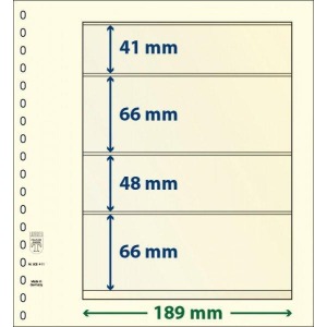 LINDNER - Fogli T-BLANKO a 4 tasche 802411 - 10 pz.