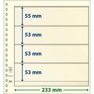 LINDNER - Fogli T-BLANKO a 4 tasche 802412 - 10 pz.