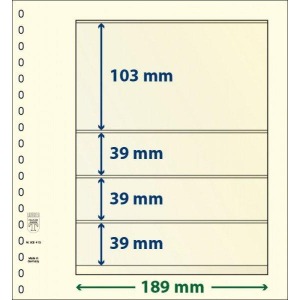 LINDNER - Fogli T-BLANKO a 4 tasche 802413 - 10 pz.