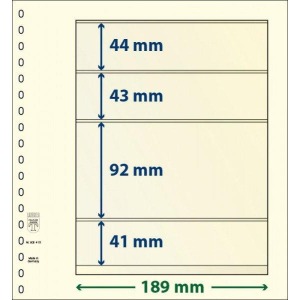 LINDNER - Fogli T-BLANKO a 4 tasche 802415 - 10 pz.