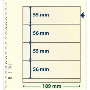 LINDNER - Fogli T-BLANKO a 4 tasche 802420 - 10 pz.